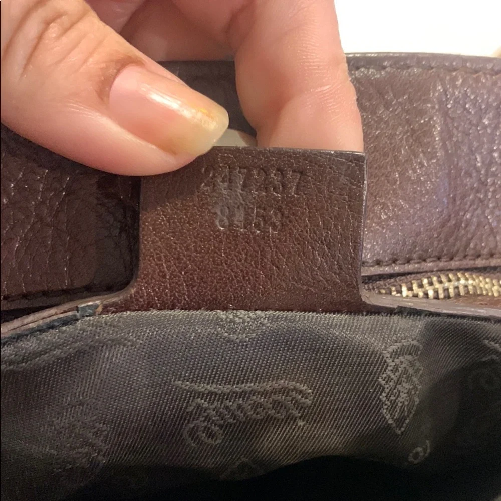 Gucci Brown Monogram Tote Bag EUC - Picture 7 of 13